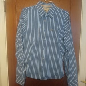 Hollister Dress Shirt Blue Long Sleeve